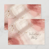 Carte D'accompagnement Romantic Valentine’s Details Card – Blush & Gold (Devant / Derrière)