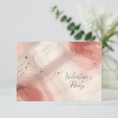 Carte D'accompagnement Romantic Valentine’s Details Card – Blush & Gold (Debout devant)