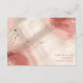 Carte D'accompagnement Romantic Valentine’s Details Card – Blush & Gold (Dos)