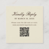 Carte D'accompagnement Romantic Western Monogram Wedding QR Code (Dos)