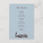 Carte D'accompagnement Romantic Western Ranch Wedding Timeline (Devant)