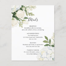 Romantique Blanc Hydrangea Rose Mariage élégant