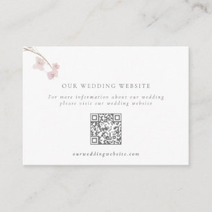 Carte D'accompagnement Romantique Blush Floral Mariage QR Code