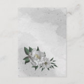 Carte D'accompagnement romantique fleurs blanches mariage (Dos)
