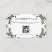 Carte D'accompagnement Romantique Rose Garden Wedding Site Web (Devant)