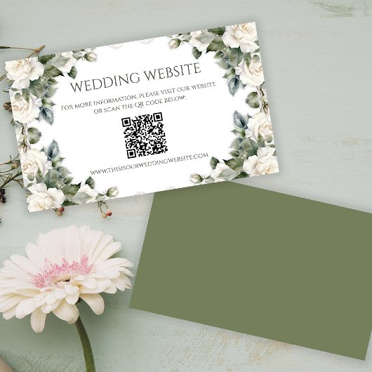 Carte D'accompagnement Romantique Rose Garden Wedding Site Web