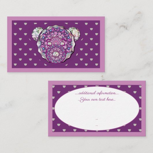 Carte D'accompagnement Rosace bleu ou rouge pour bébé&enfant (Devant / Derrière)