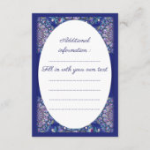 Carte D'accompagnement Rosace bleue (Dos)