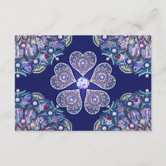 Carte D'accompagnement Rosace bleue (Devant)