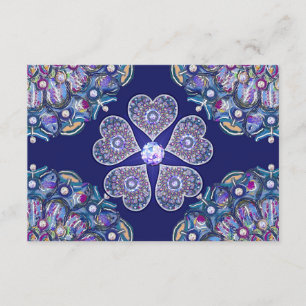 Carte D'accompagnement Rosace bleue