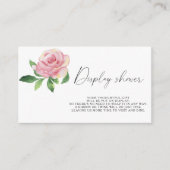 Carte D'accompagnement Rose - Afficher la douche (Devant)