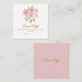 Carte D'accompagnement ROSE Aquarelle Raffin (Devant / Derrière)