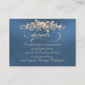 Carte D'accompagnement Rose Arc Border, QR Code - Blue (Devant)