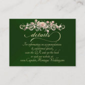 Carte D'accompagnement Rose Arc Border, QR Code - Emerald (Devant)