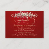 Carte D'accompagnement Rose Arc Border, QR Code - Red (Devant)