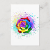 Carte D'accompagnement Rose arc-en-ciel coloré (Devant)