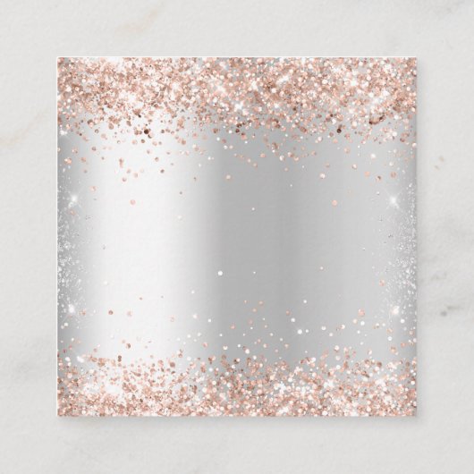 Carte D'accompagnement Rose argent or QR code mariage RSVP (Dos)