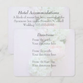 Carte D'accompagnement Rose avec hydrangea fade mariage directions (Devant / Derrière)