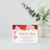 Carte D'accompagnement Rose Balloon de Saint Valentin pour bébé (Debout devant)