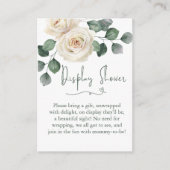 Carte D'accompagnement Rose blanc et vert douche (Devant)
