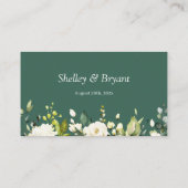 Carte D'accompagnement Rose blanche Floral Mariage en ligne RSVP QR Code (Dos)