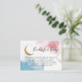 Carte D'accompagnement Rose Bleu Au-Dessus De La Lune Demande (Debout devant)