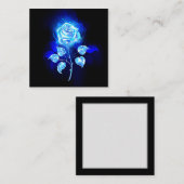 Carte D'accompagnement Rose bleu brûlant (Devant / Derrière)