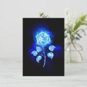 Carte D'accompagnement Rose bleu brûlant (Debout devant)