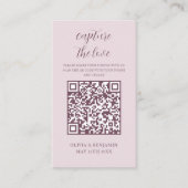 Carte D'accompagnement Rose | Capturez le code QR d'amour (Devant)
