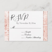 Carte D'accompagnement Rose Champagne Rose Glam scintillement RSVP (Devant)