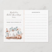 Carte D'accompagnement Rose Citrouille d'or Fête des mariées d'automne Re (Devant)