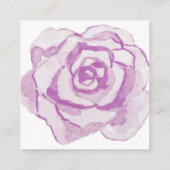 Carte D'accompagnement Rose d'aquarelle violet | Inscription du Registre  (Dos)