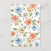 Carte D'accompagnement Rose de jardin & Gold Frame Mariage Détails Boîtie (Dos)