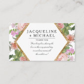 Carte D'accompagnement Rose de réception de mariage Gold Country Floral A (Dos)