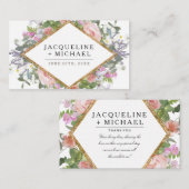 Carte D'accompagnement Rose de réception de mariage Gold Country Floral A (Devant / Derrière)