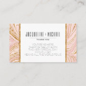 Carte D'accompagnement Rose de réception de mariage Gold Parties scintill (Dos)