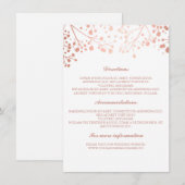 Carte D'accompagnement Rose de respiration pour bébé Gold et Mariage blan (Devant / Derrière)