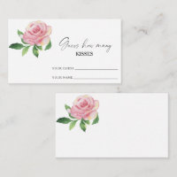 Rose - devine combien de baisers jeu de mariage