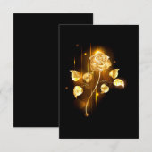 Carte D'accompagnement Rose d'or ( rose d'or ) (Devant / Derrière)
