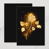 Carte D'accompagnement Rose d'or ( rose d'or ) (Devant / Derrière)