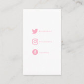 Carte D'accompagnement Rose et blanc fait de coeur d'amour, liens sociaux (Dos)