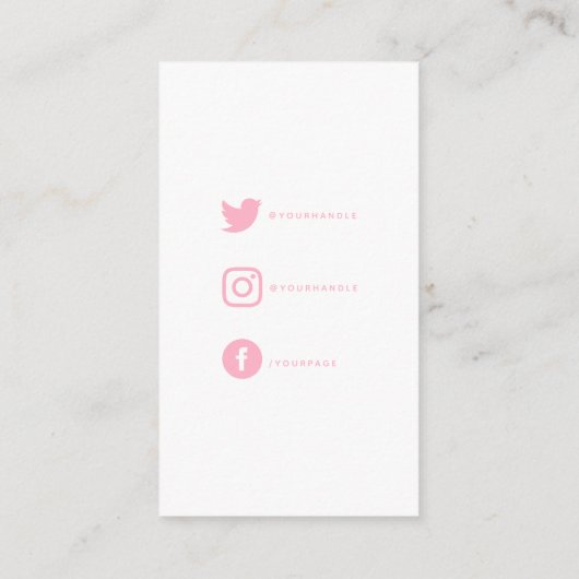 Carte D'accompagnement Rose et blanc fait de coeur d'amour, liens sociaux (Dos)