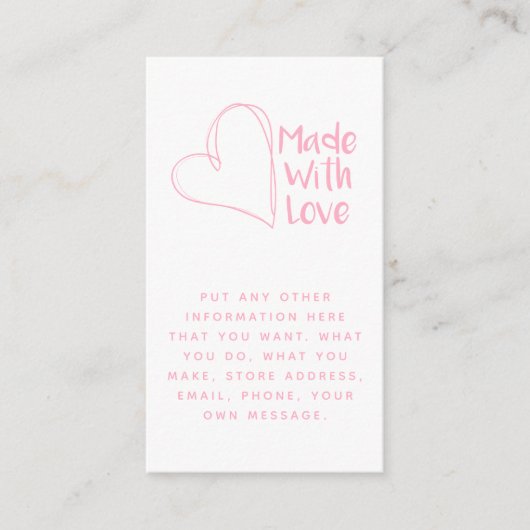 Carte D'accompagnement Rose et blanc fait de coeur d'amour, liens sociaux (Devant)