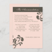 Carte D'accompagnement Rose et Brown Paisley Floral (Devant / Derrière)