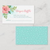 Carte D'accompagnement Rose floral Baby shower rose Barreau (Devant / Derrière)