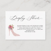 Carte D'accompagnement Rose Floral Haut talons Affichage Douche (Devant)