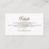 Carte D'accompagnement Rose Floral QR code Mariage Détails (Devant)