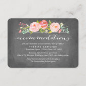 Carte D'accompagnement Rose Garden Hébergement Double Côté Réception (Dos)