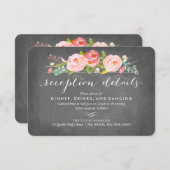 Carte D'accompagnement Rose Garden Hébergement Double Côté Réception (Devant / Derrière)