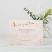 Carte D'accompagnement rose gold calligraphie moderne (Debout devant)